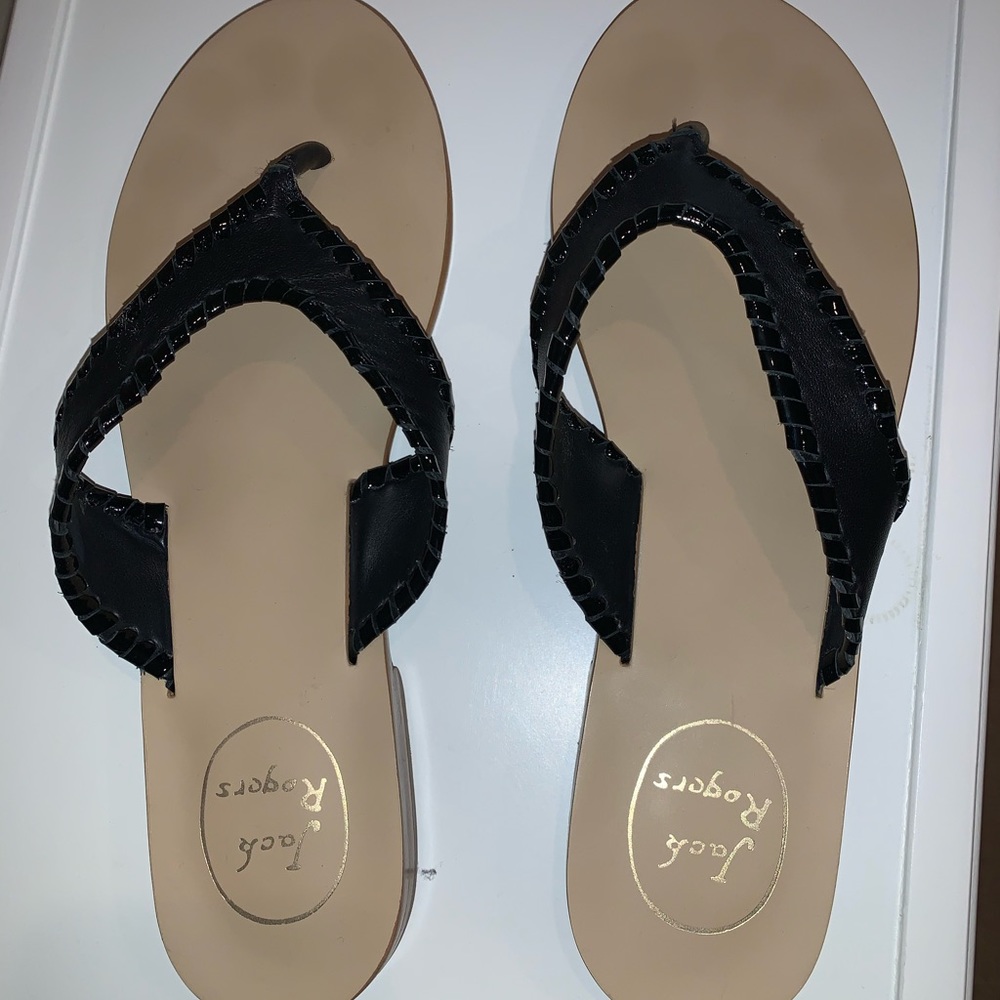 Jack Rogers Megan Black w/ Patent Sandal